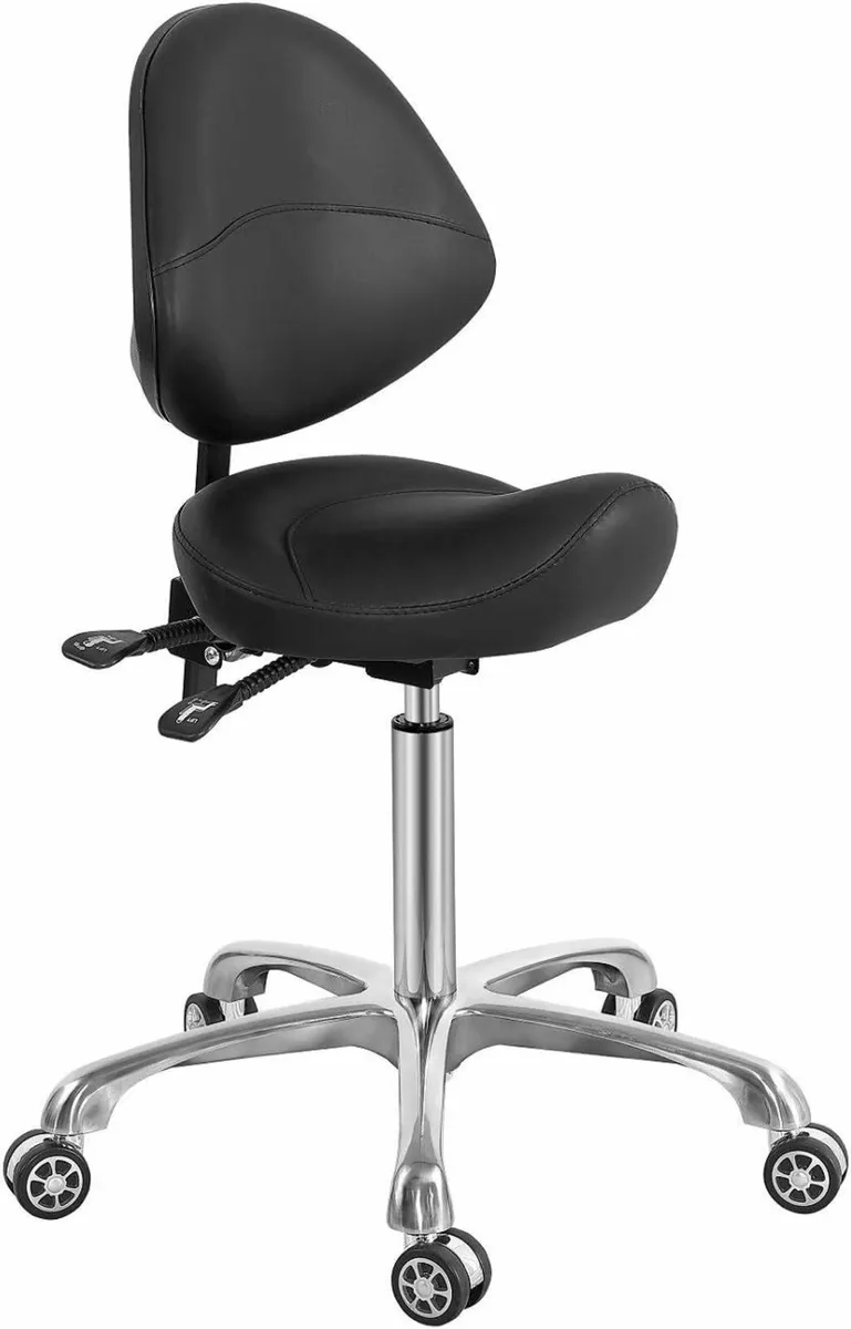 Saddle Stool Chair Black 39D x 37W x 57H - Image 1