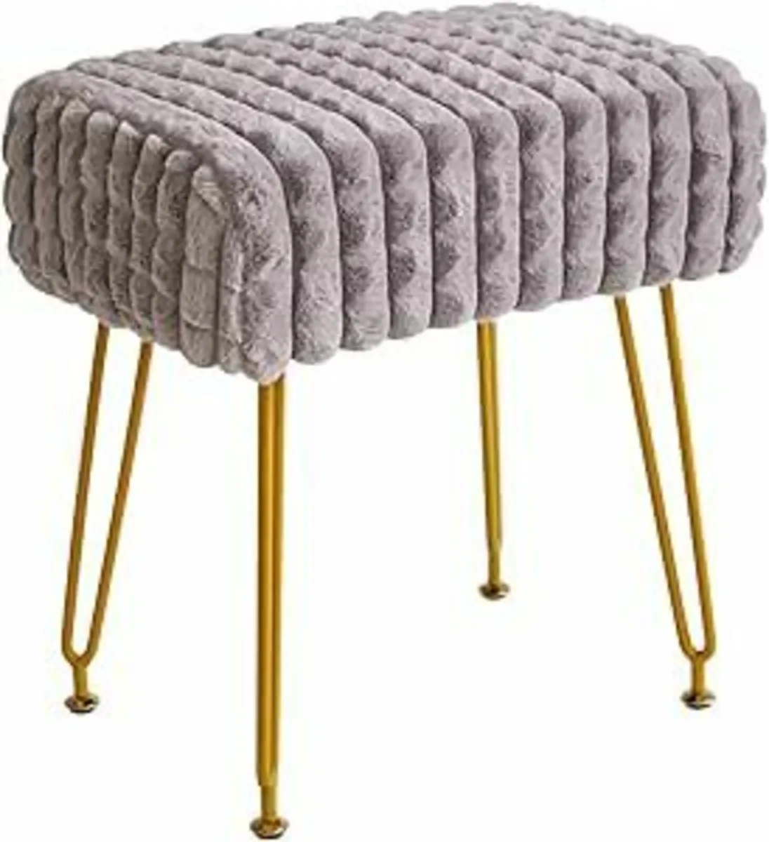 Rectangular Footrest Stool Grey 41D x 30W x 45H - Image 1