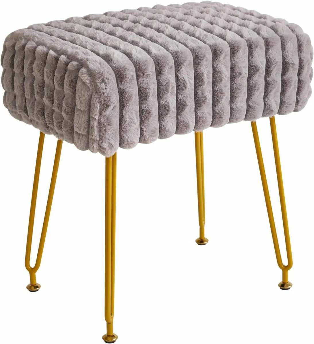 Rectangular Footrest Stool Grey 41D x 30W x 45H - Image 2
