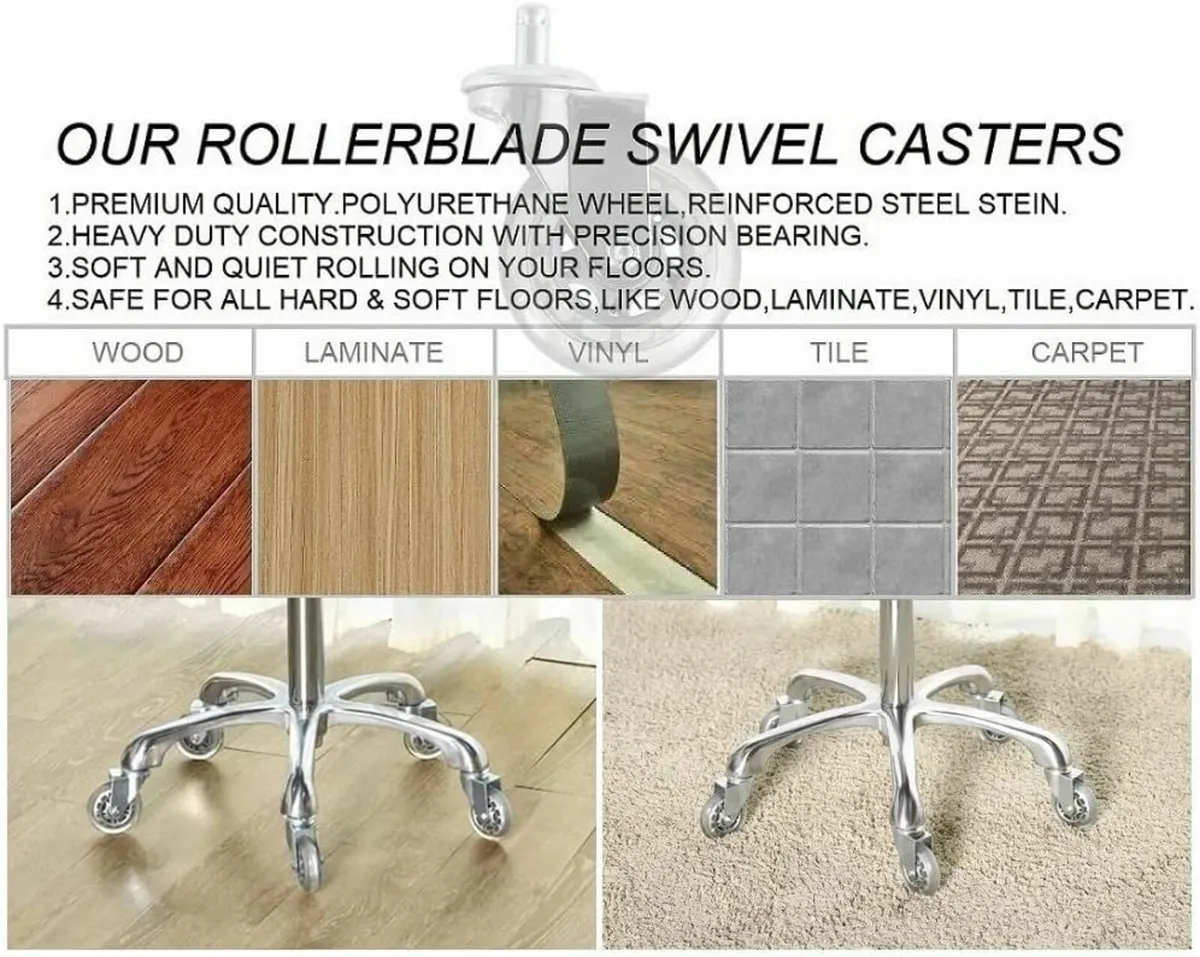 Swivel Stool Chair Coffee 36.1D x 52W x 56H - Image 2