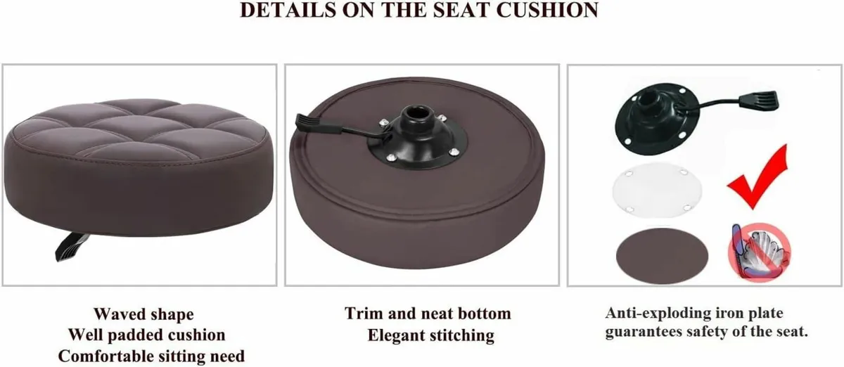 Swivel Stool Chair Coffee 36.1D x 52W x 56H - Image 3