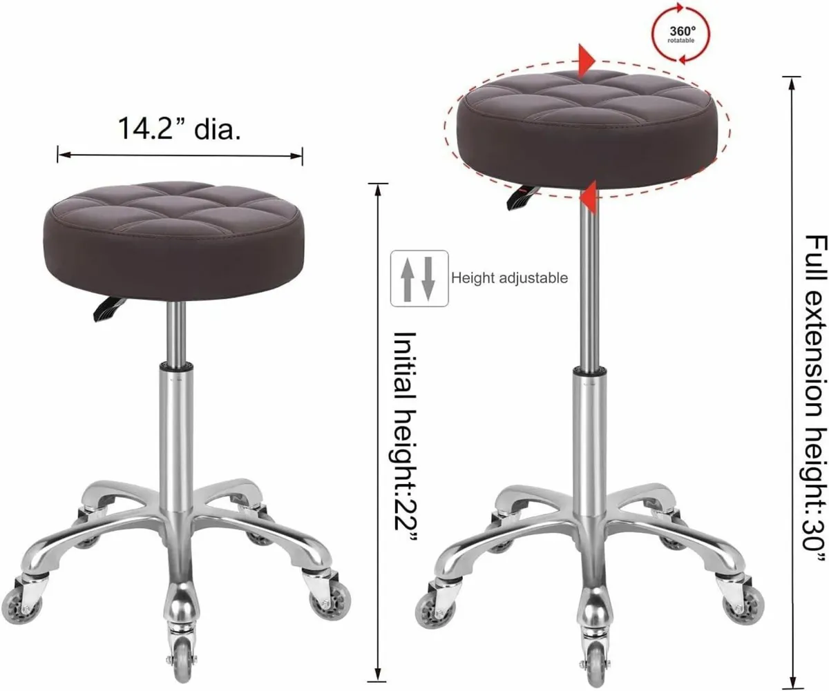 Swivel Stool Chair Coffee 36.1D x 52W x 56H - Image 4