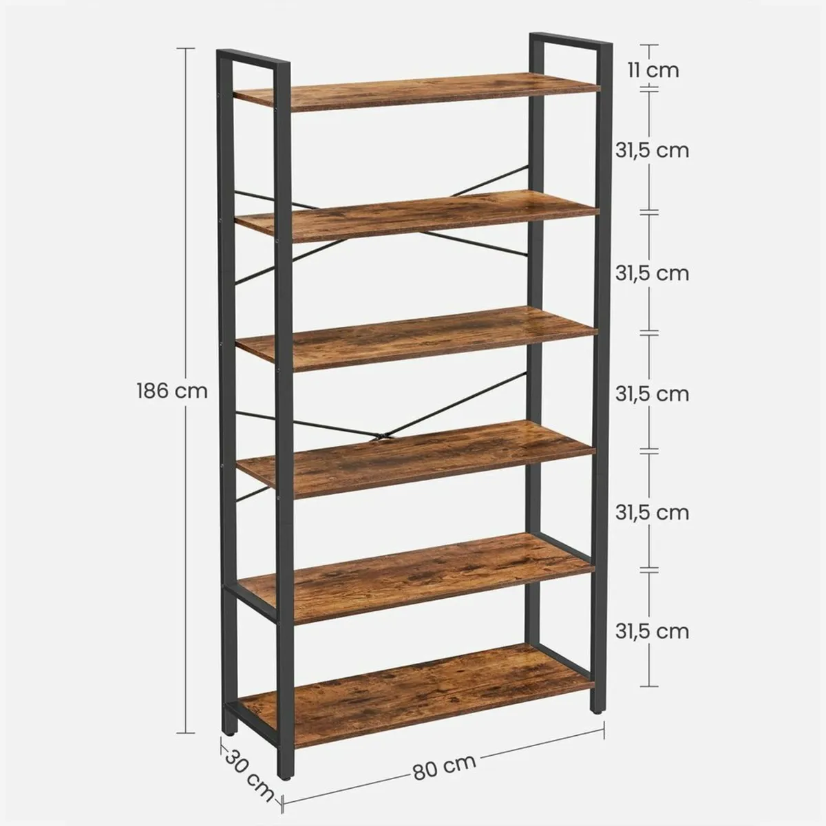 Bookcase with 6 levels - Image 2