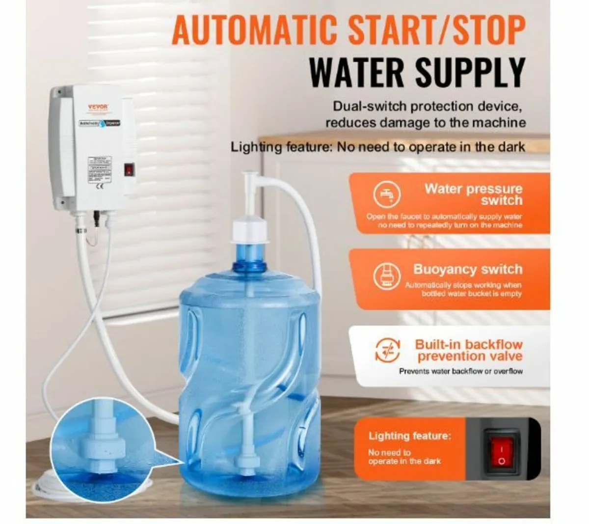 1 Gallon Water Dispenser Pump 40psi Coffee - Image 2