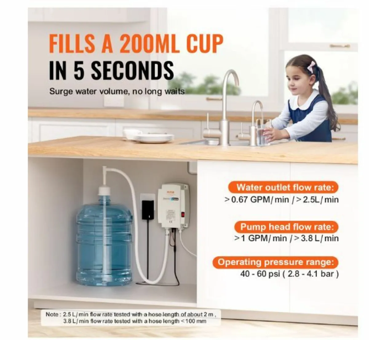 1 Gallon Water Dispenser Pump 40psi Coffee - Image 4