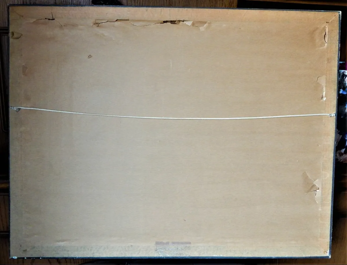 Large Signed Oil Painting - Image 4