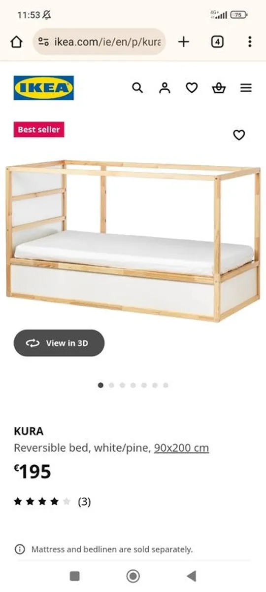 Ikea KURA bed - Image 1