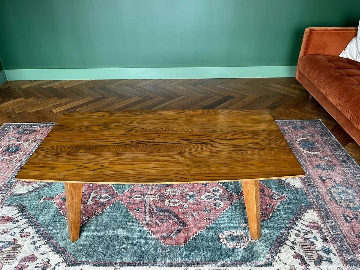 Mid century oak coffee table - Image 4