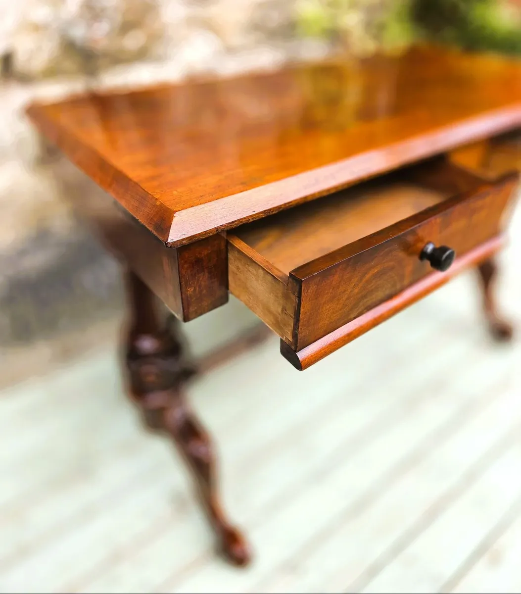 Victorian Mahogany Side Table- Circa 1860 - Image 4
