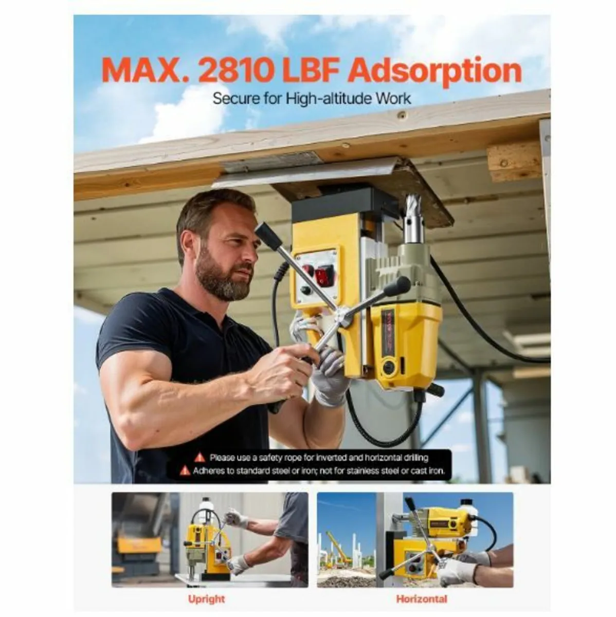 Magnetic Drill 1400W 2810 lbf Mag Drill Press - Image 4