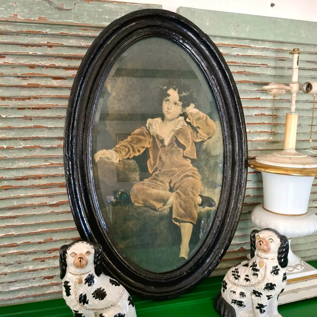 19th Century Oak Bevelled Glass Frame - Image 1