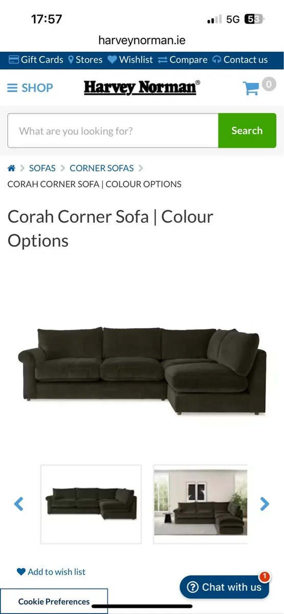 Brand new corner corah sofa Harvey Norman - Image 3