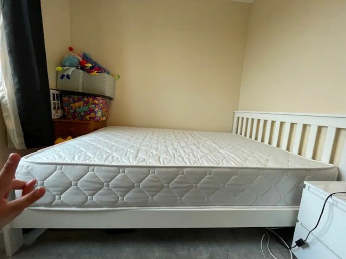 Double Bed with Mattress – Like New! - Image 4