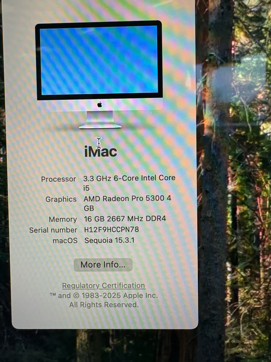 27” iMac 2020, 3.3GHz 6 Core Intel Core i5, 16GB - Image 2