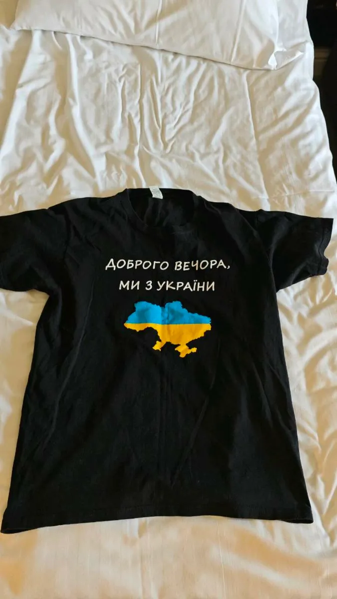 T shirt with Ukrainian print