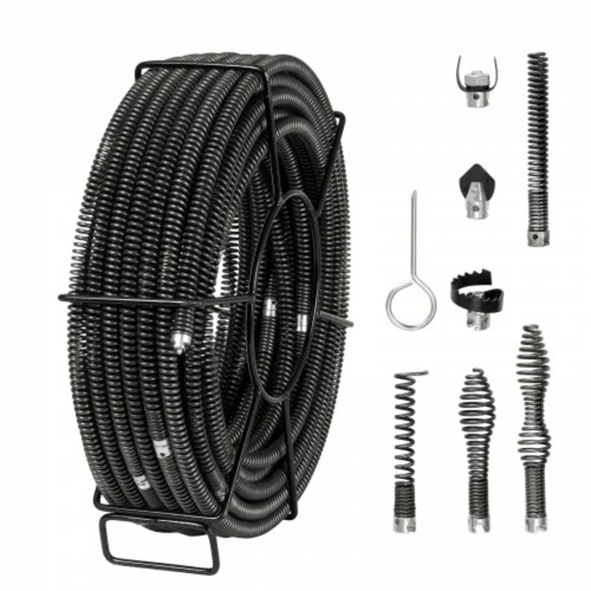 Sectional Drain Cleaning Cable 100FTx5/8In & 7 Cut - Image 1
