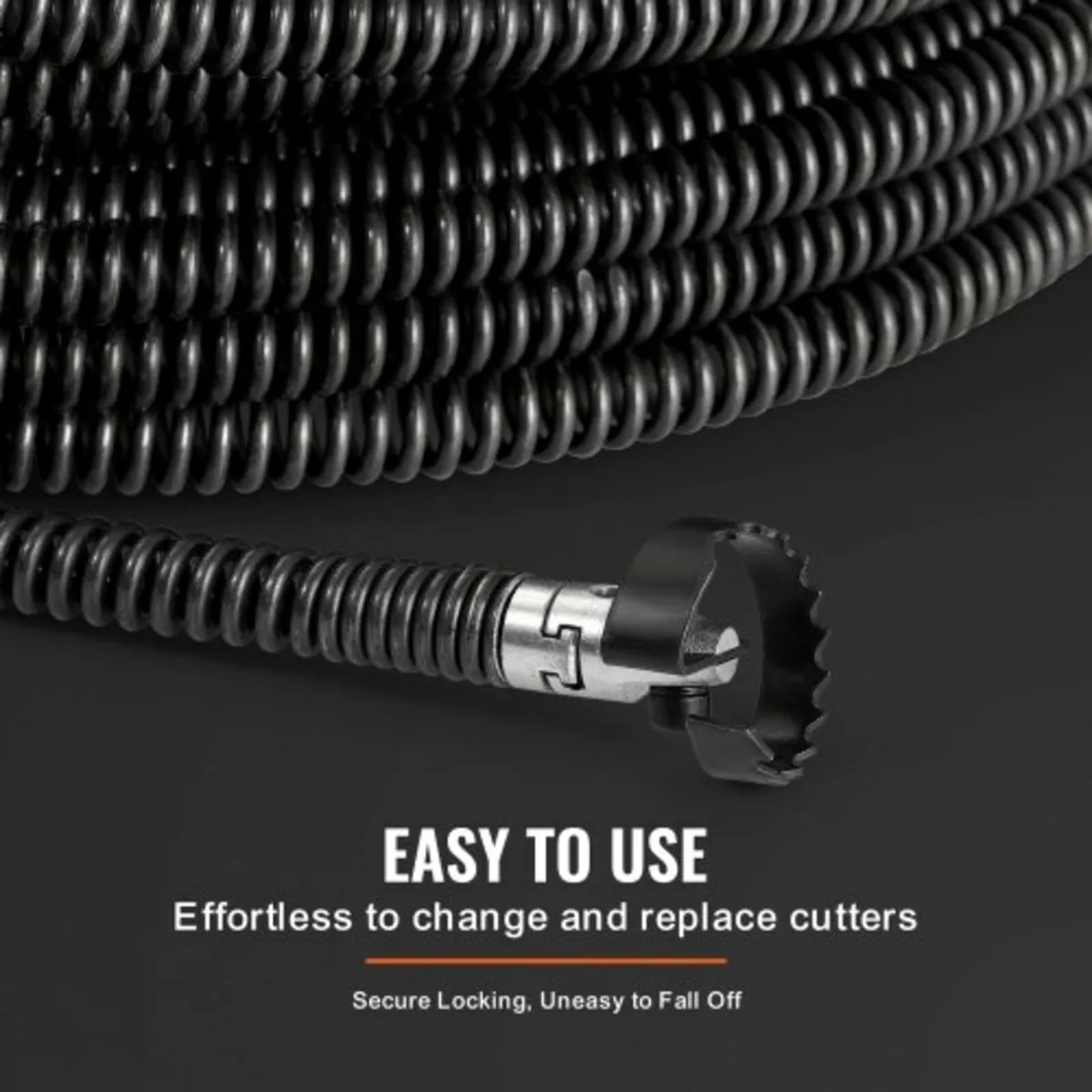 Sectional Drain Cleaning Cable 100FTx5/8In & 7 Cut - Image 2