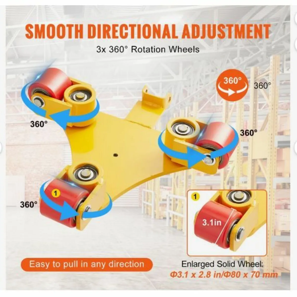 Machinery Skate Dolly, 6614 LBS/3T - Image 4