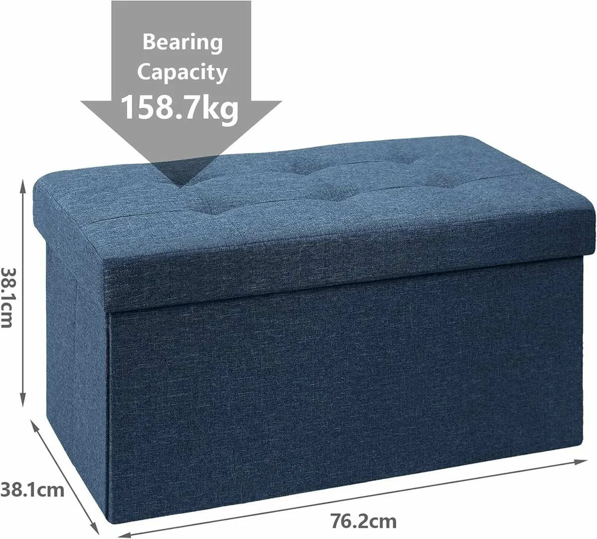 Folding Storage Box Living room bedroom Navy Blue - Image 4