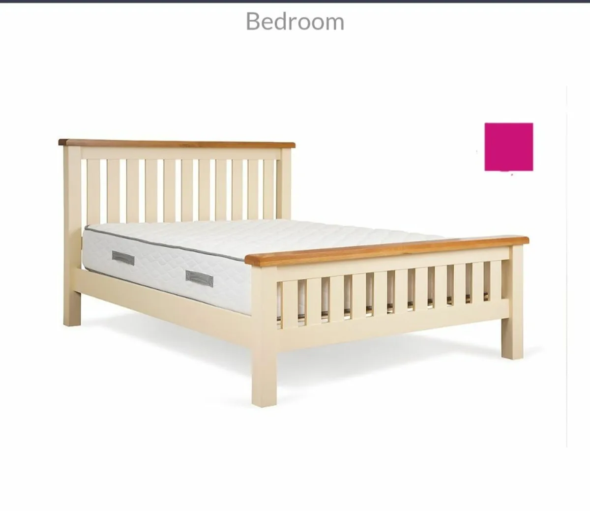 4ft 6 solid bed with mattress