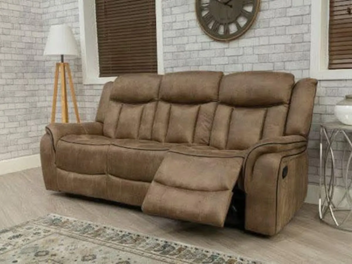New 3+2 Micro Fibre Fabric Sofas - Image 4