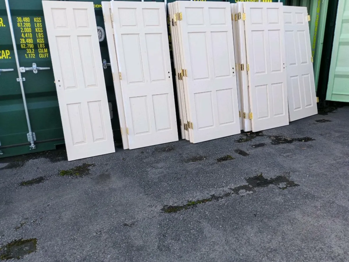 Solid white doors in excellent condition - Image 1