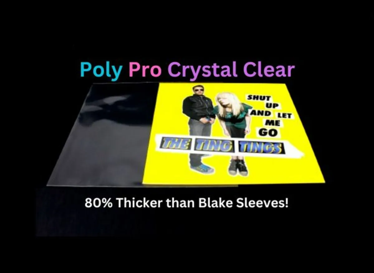 7" 45s Crystal Clear Poly-PRO Cover Sleeves 45rpm! - Image 1