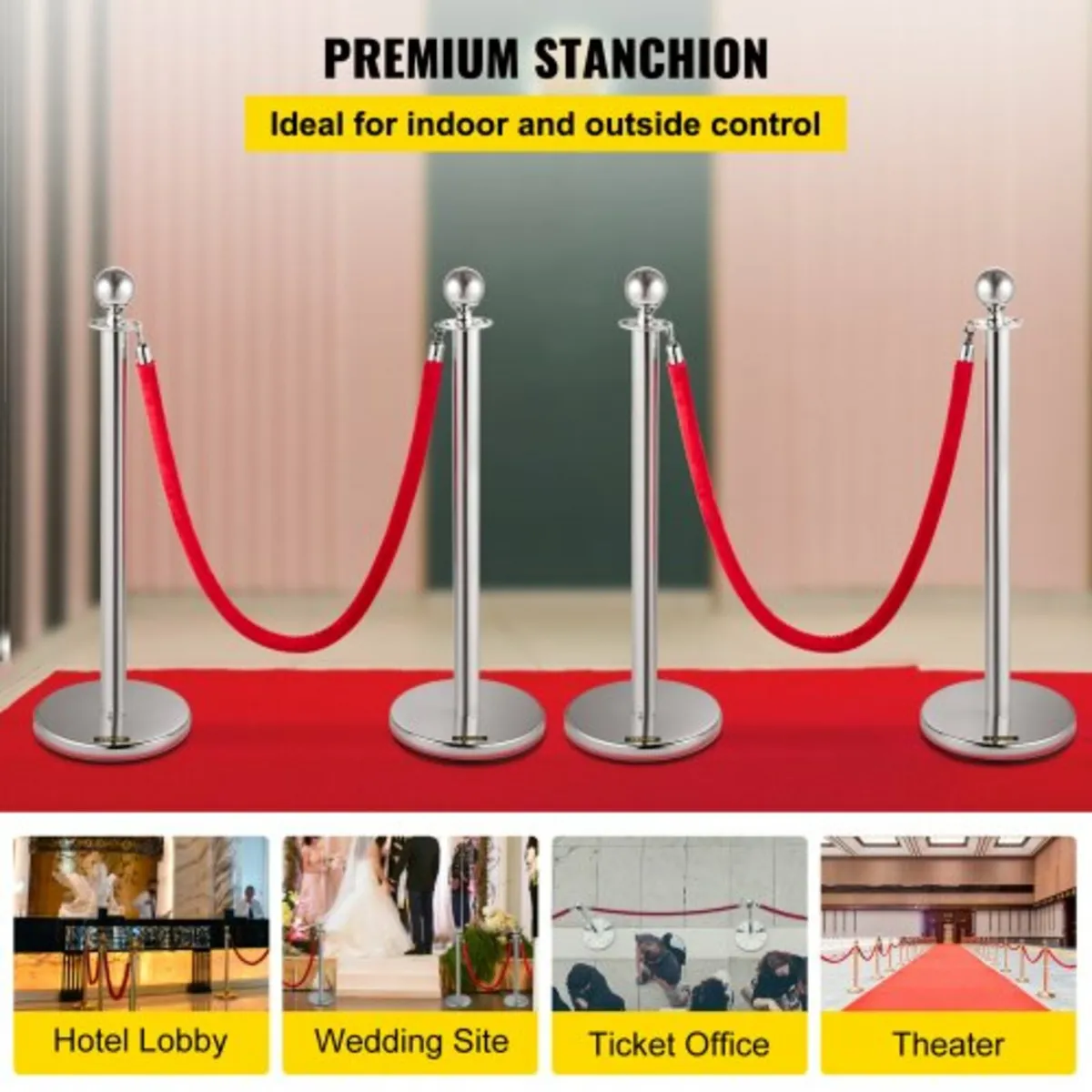 Retractable Silver Round Top Queue Control Barrier - Image 4