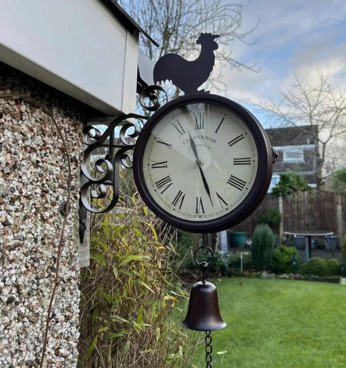 Outdoor Garden Wall Clock Double Sided - Image 3