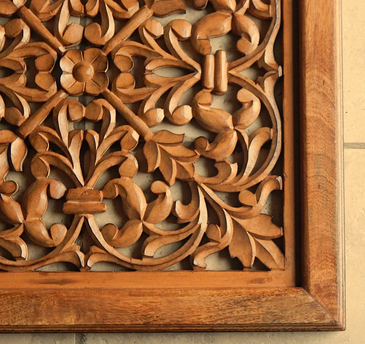 2 Carved Decorative Wooden Panels - Image 2