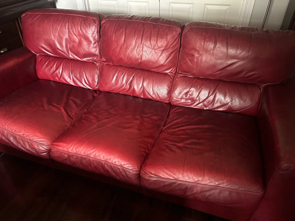 2 & 3 seater sofas, Italian Nicoline fine leather - Image 1