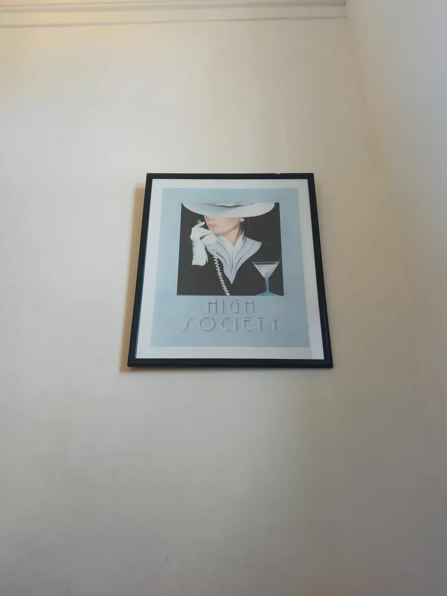 Large Art Deco framed picture / poster - Image 2