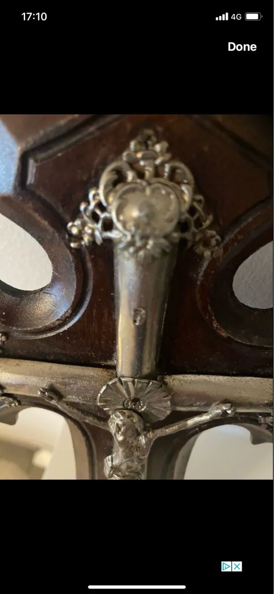 Vintage Timber & Metal Crucifix - Image 3