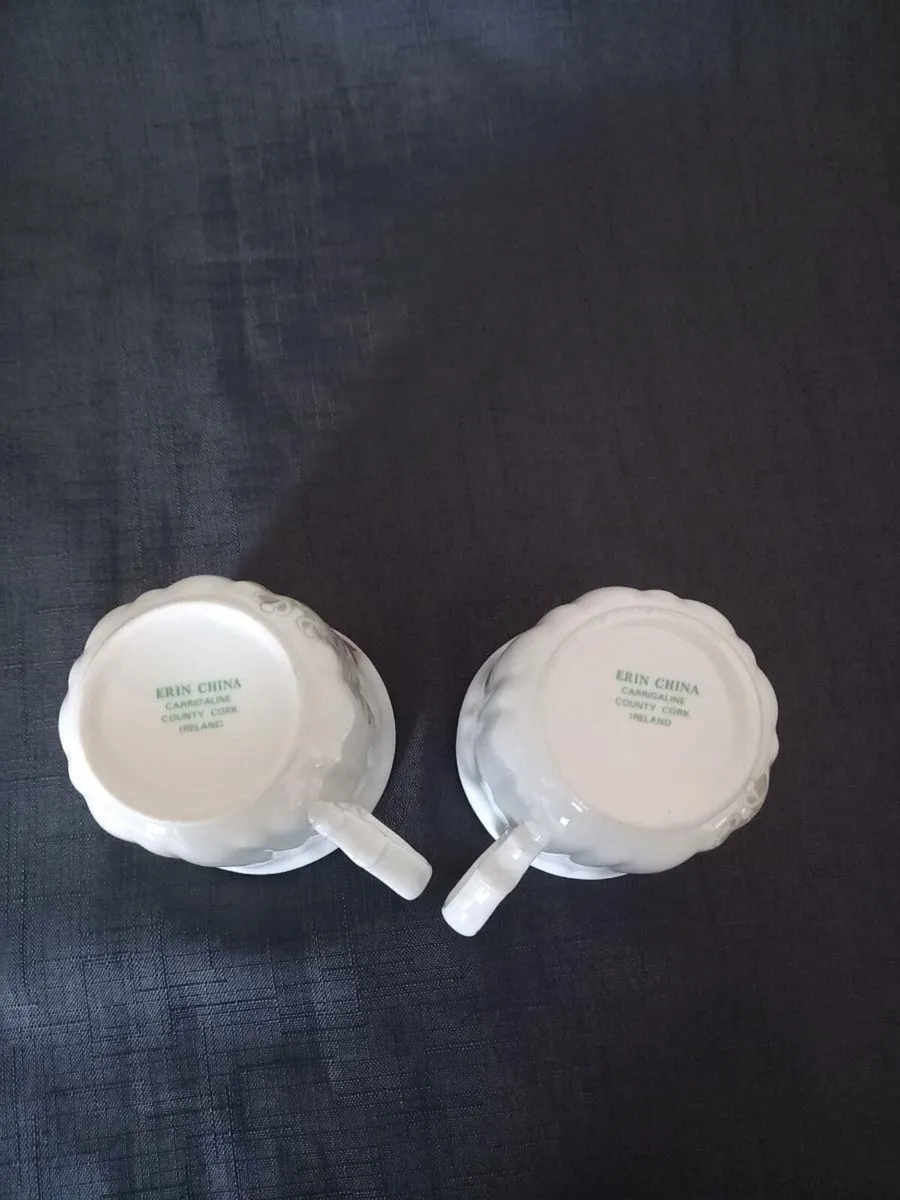 2 Silver Wedding Anniversary Teacups - Image 3