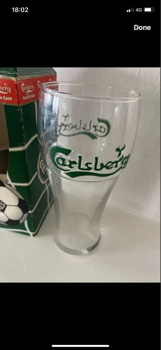 Vintage Boxed Carslberg Glass - Image 3
