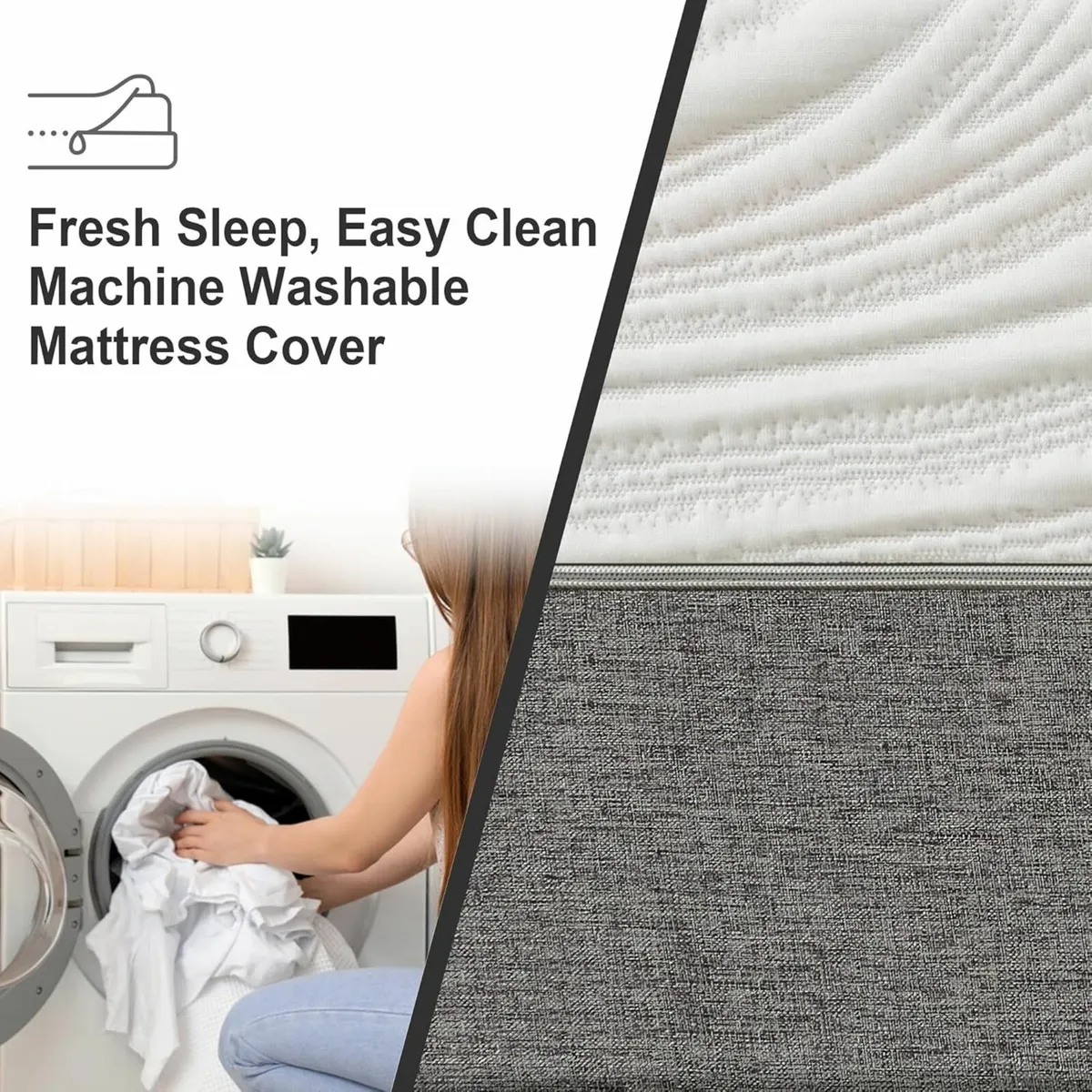 Double Mattress, Memory Foam Medium Firm135x190cm - Image 4