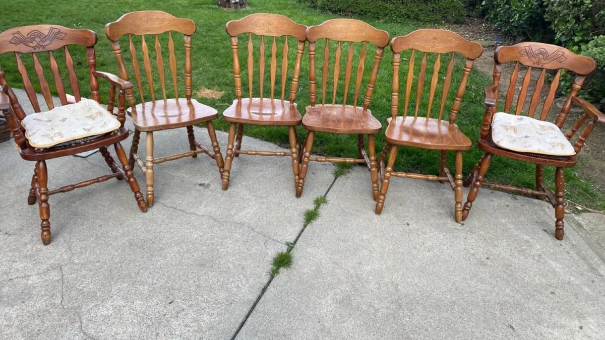 Solid oak chairs