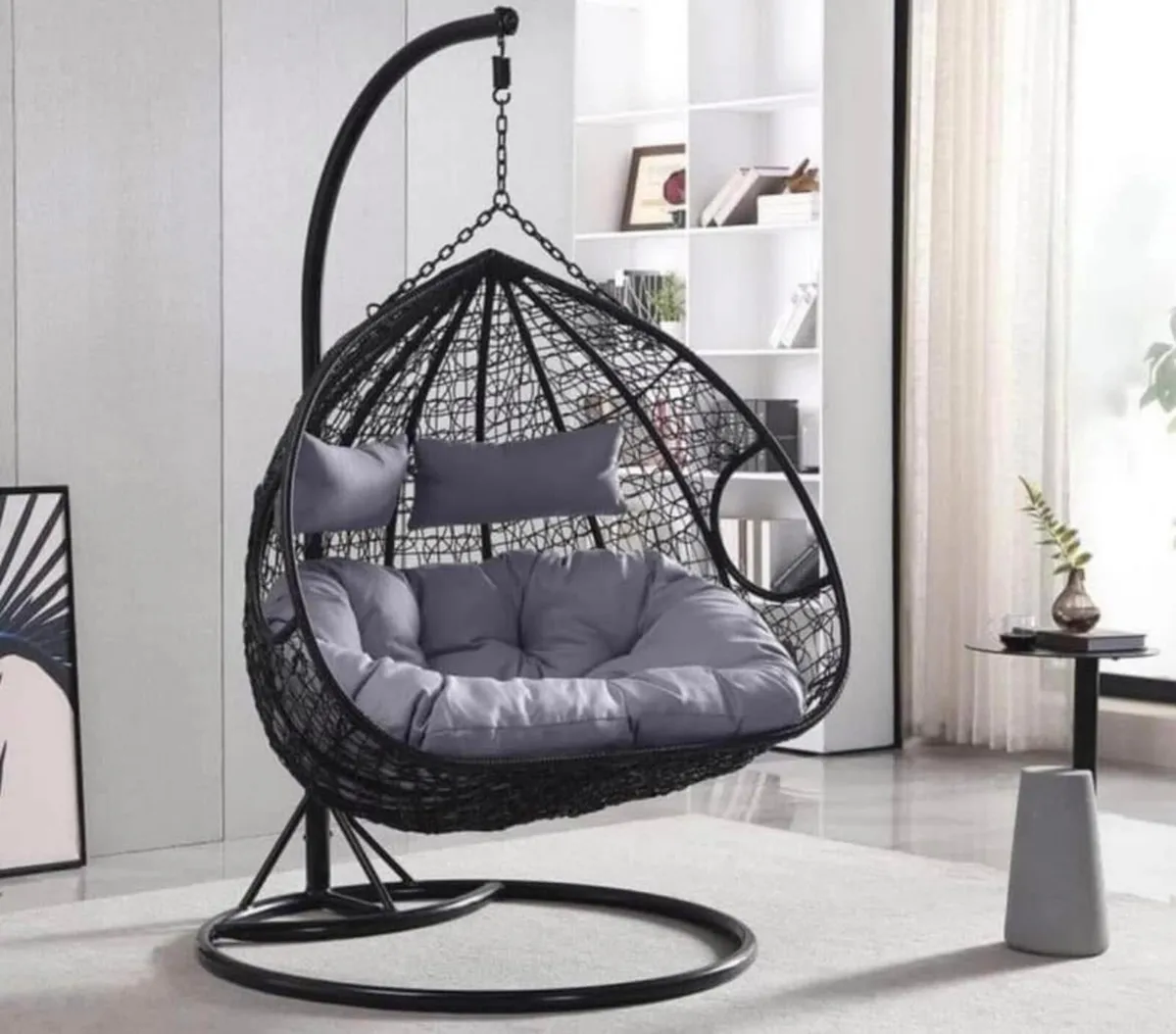 NEW RATTAN HANGING SWING EGG CHAIR - DELIVERY - Image 3