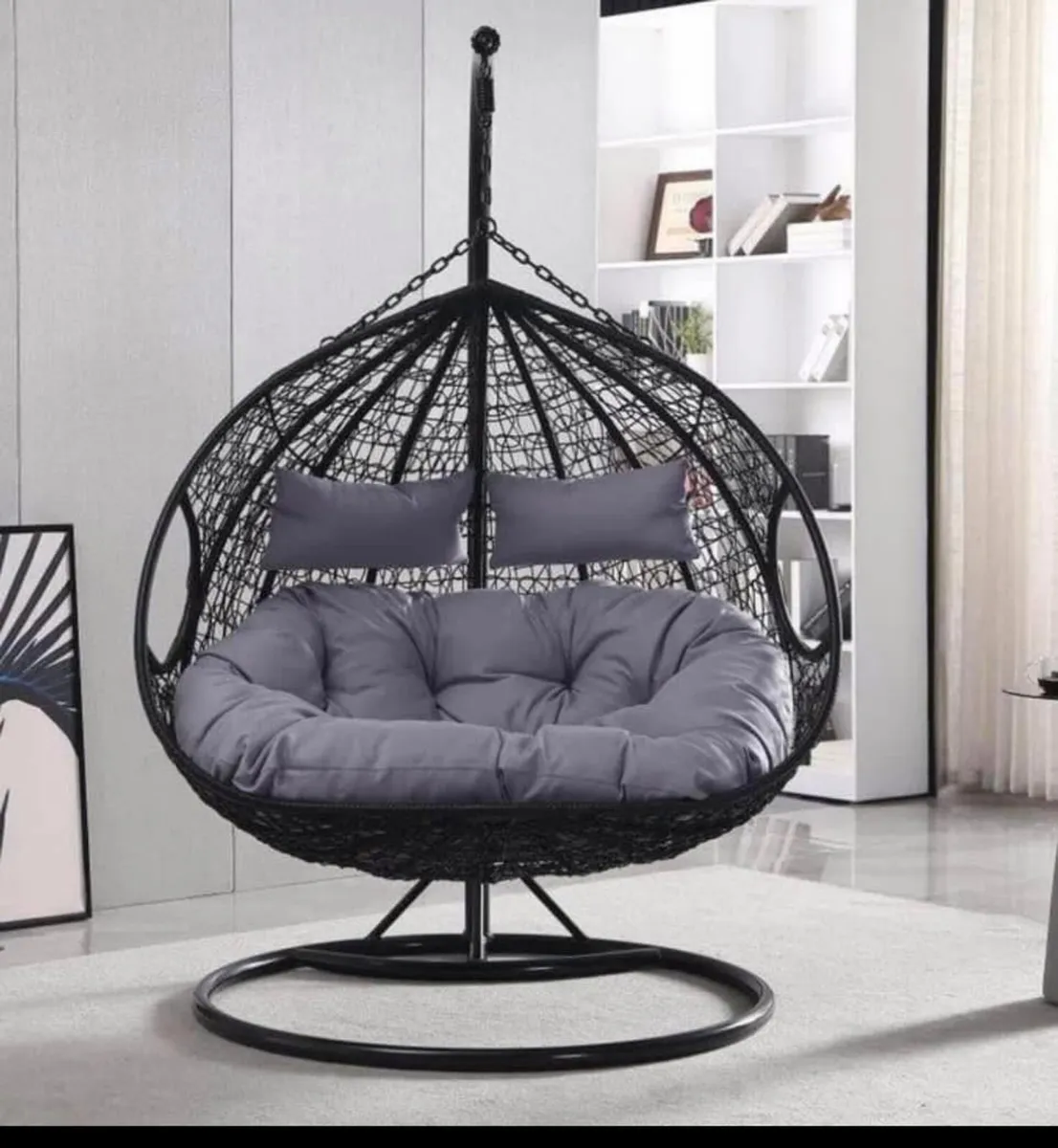 NEW RATTAN HANGING SWING EGG CHAIR - DELIVERY - Image 4