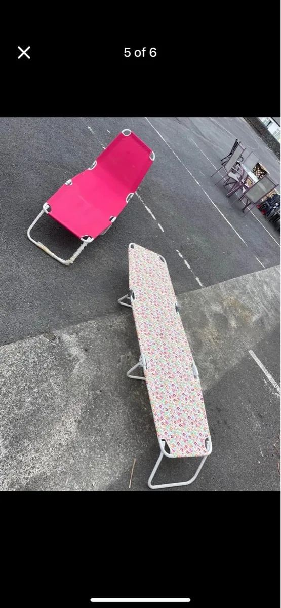 2 foldable beds garden - Image 1