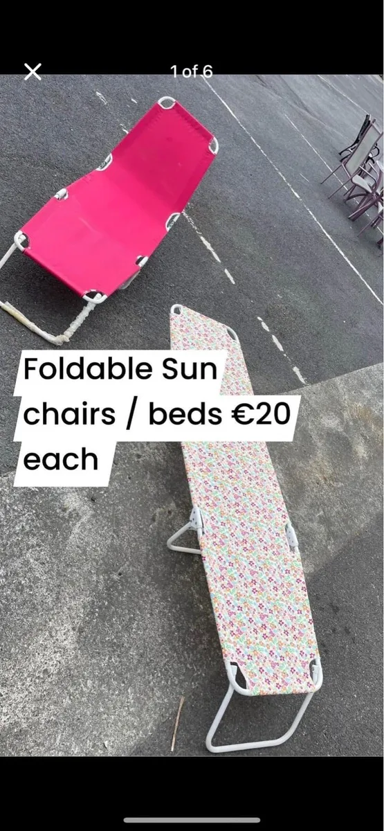 2 foldable beds garden - Image 2