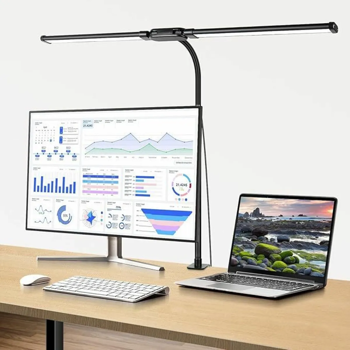LED officeDesk lamp with Clamp Wide Bright 5 Color - Image 2