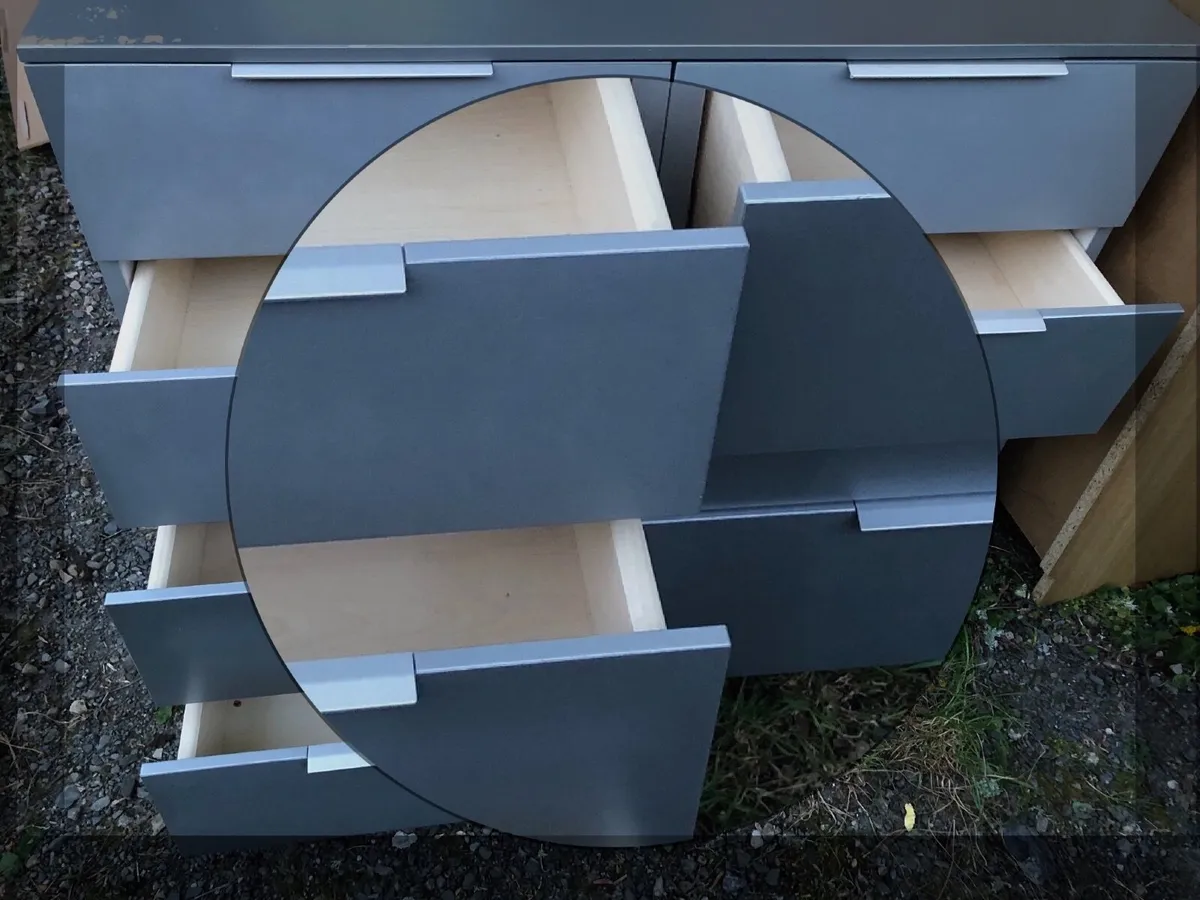 2no.  Silver 8 Drawer Storage Units - Image 2