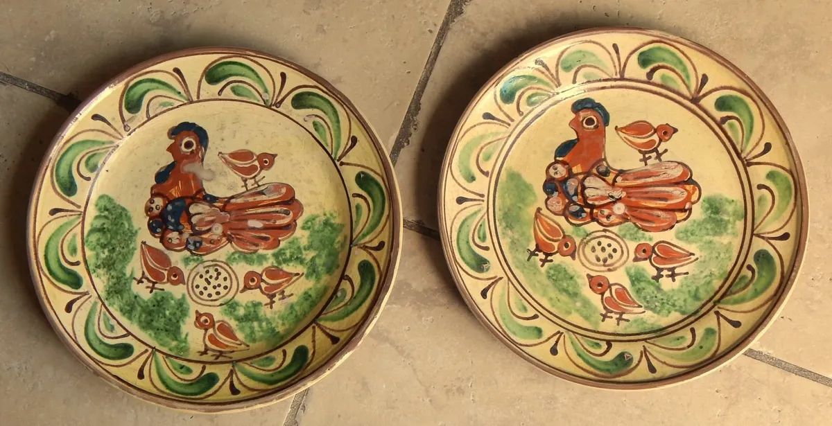 Rustic French Vintage Pottery Charger Plates - Image 3