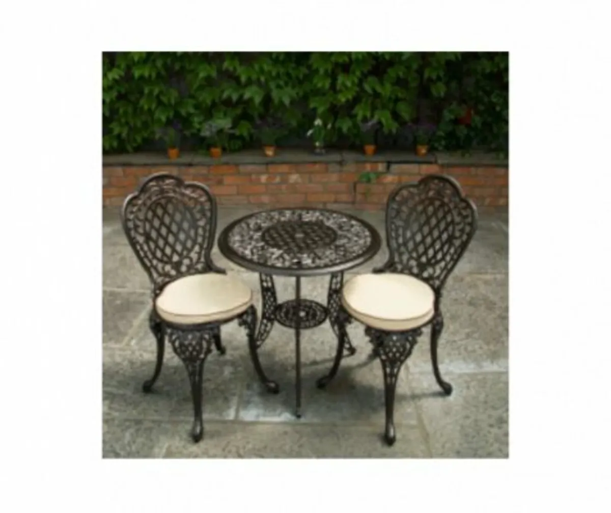 Aluminium Bistro Set-Hammered Bronze