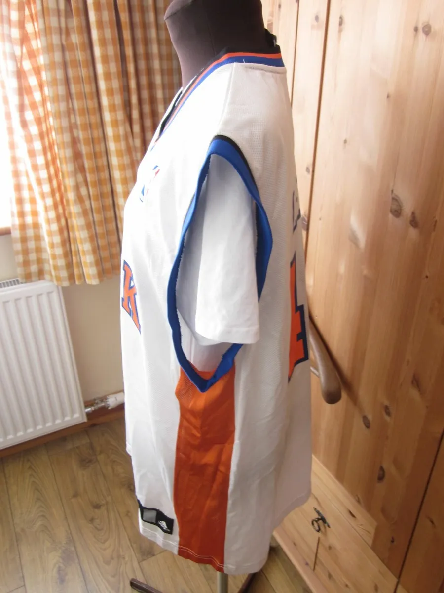Vintage Adidas New York Knicks #42 David Lee White - Image 1
