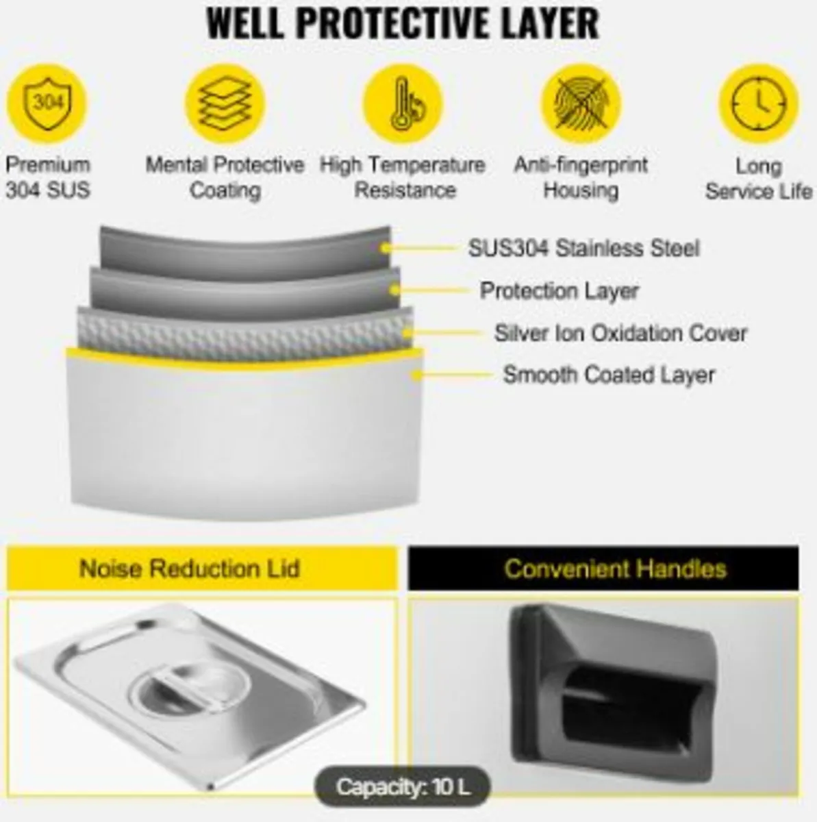 10L Ultrasonic Cleaner Dual Frequency Ultrasonic - Image 3