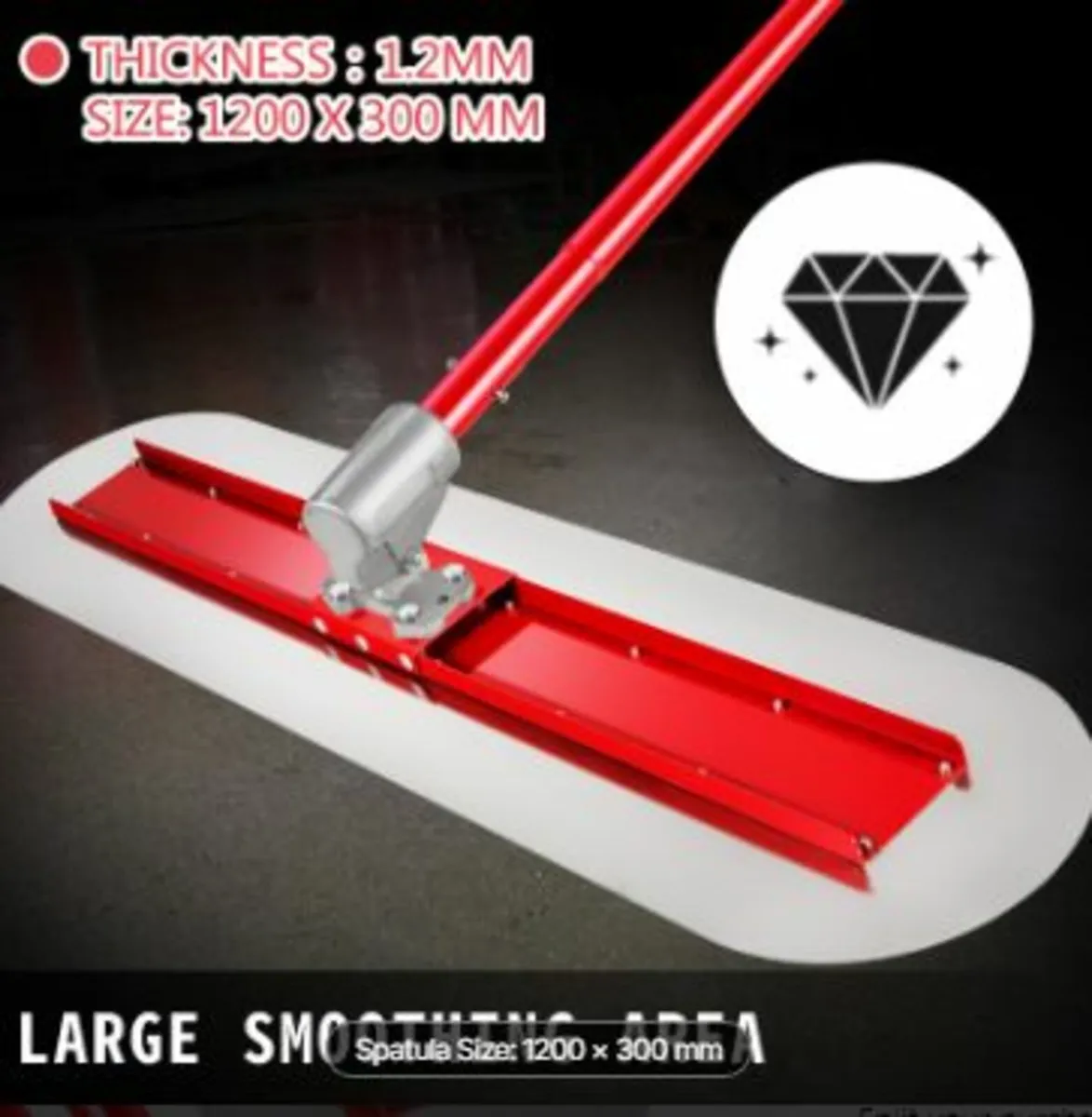 Bull Float Manganese Steel Concrete Float 1200x30 - Image 3