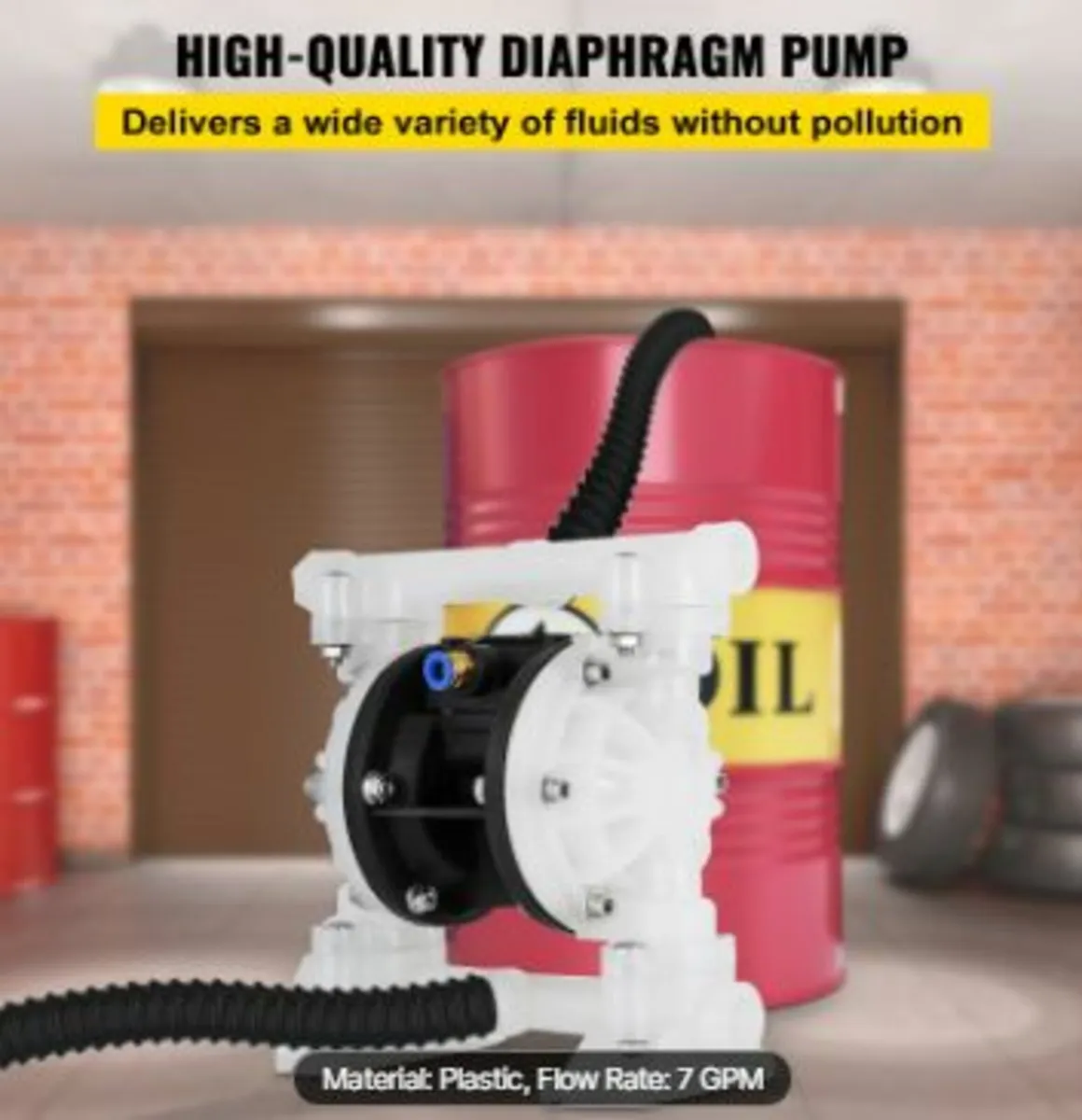 Air Double Diaphragm Pump 7GPM 100PSI - Image 2