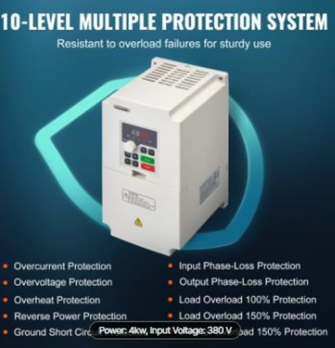 VFD 5HP 4KW 8.5A 3 Phase AC 380V - Image 2